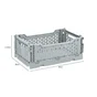 Cagette déco BOX & BEYOND gris, 15L, l.30 x P.40 x H.14.5 cm