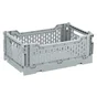 Cagette déco BOX & BEYOND gris, 15L, l.30 x P.40 x H.14.5 cm