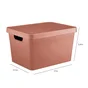 Boîte déco terracotta, 17L, H.21.8 x l.27.7 x P.37 cm