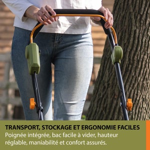 Tondeuse sur batterie ESSENTIAL Ej730e 20 V, l.33 cm