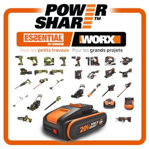 Tondeuse sur batterie ESSENTIAL Ej730e 20 V, l.33 cm