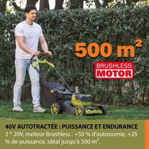 Tondeuse sur batterie ESSENTIAL Ej741e 40 V, l.46 cm