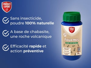 Poudre fourmis sans insecticide 200gr PROTECT EXPERT