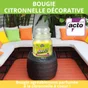 Bougie citronnelle en verre grand format, Bougi6 ACTO