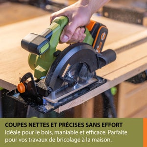 Scie circulaire circulaire sans fil ESSENTIAL ES535, 1 batterie