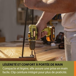 Perceuse visseuse sans fil 20 V ESSENTIAL Es118, 45 Nm + 1 batterie 2Ah