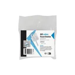 Lot de 60 cales fourchette polyethylène KINTECH 30x40 mm