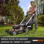 Tondeuse sur batterie WORX Wg760e.1 40 V, l.51 cm
