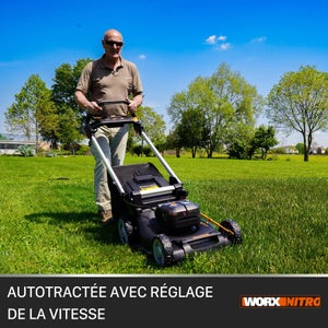 Tondeuse sur batterie WORX Wg760e.1 40 V, l.51 cm