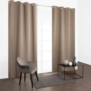 Rideau occultant thermique 135 x 240 cm taupe