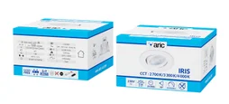 Spot encastré Iris led orientable CCT, dimmable, 550 lm, rond blanc, ARIC