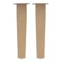 Lot de 2 pieds de meubles bois carre INSPIRE verni x l.4 cm