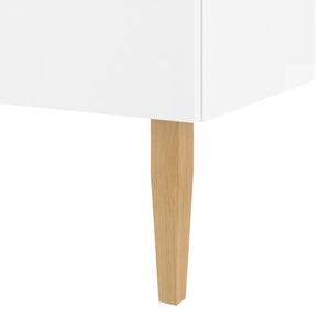 Lot de 2 pieds de meubles bois carre INSPIRE verni x l.4 cm