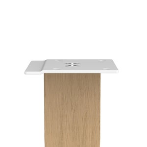 Lot de 2 pieds de meubles bois carre INSPIRE verni x l.4 cm