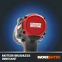 Perceuse à percussion 20 V WORX Wx354.5, 60 Nm + 2 batteries 4Ah