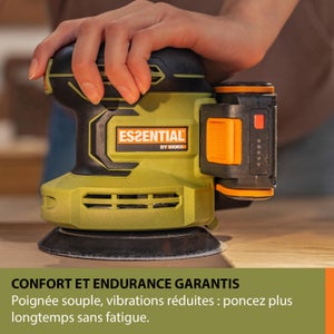 Ponceuse orbitale sans fil ESSENTIAL Es825 20 V 2 Ah