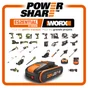 Ponceuse orbitale sans fil 20V ESSENTIAL BY WORX Es825 + 1 batterie 2Ah