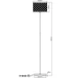 Lampadaire Galati e27 hauteur 157cm métal laiton INSPIRE