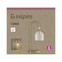 Lampe Lipsia e14 hauteur 39cm laiton verre transparent INSPIRE