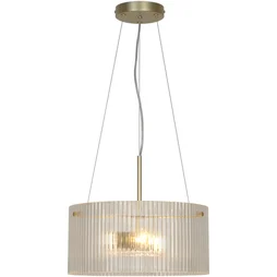 Suspension agrippina 3xe27 d35 verre/met laiton INSPIRE