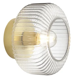 Applique dipsy e14 d18 laiton/verre transparent inspire