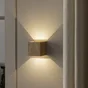 Applique LED, aluminium / bois, Kubbo, INSPIRE