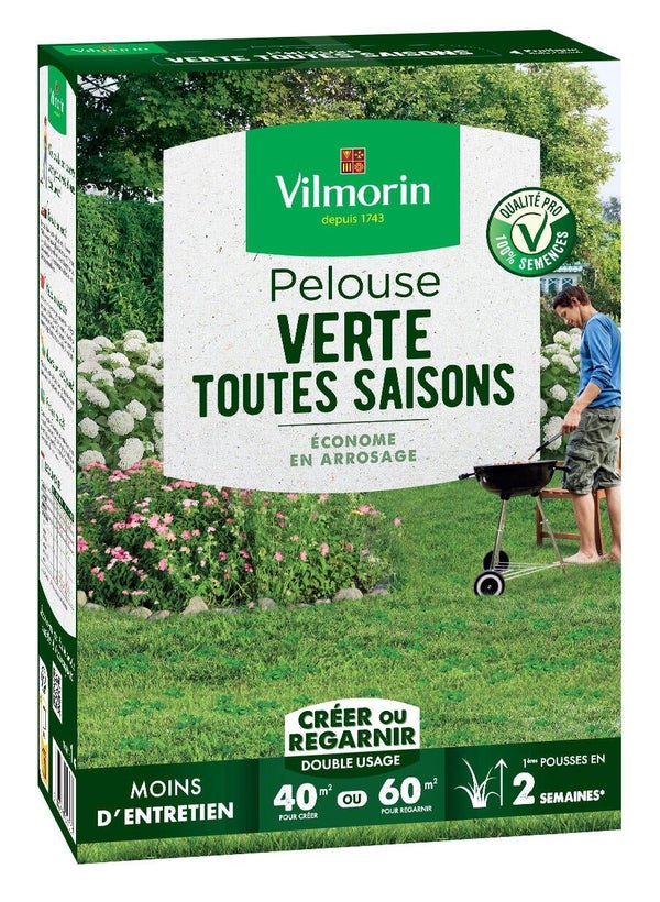 Pelouse économe en arrosage VILMORIN 4467314 40 m²