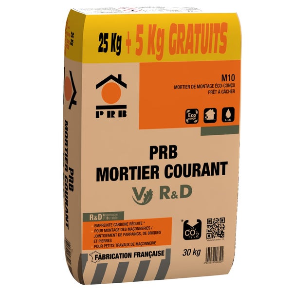 Mortier colle V R&D 25+5kg gratuit sol gris PRB 30 Kg