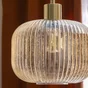 Suspension Dipsy E27 D25 laiton/verre ambre INSPIRE