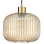 Suspension Dipsy E27 D25 laiton/verre ambre INSPIRE