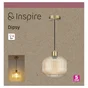 Suspension Dipsy E27 D25 laiton/verre ambre INSPIRE
