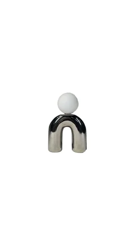 Lampe Pop u, céramique, chromé,  G9