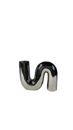Lampe Pop S, céramique, chromé E27 H20cm