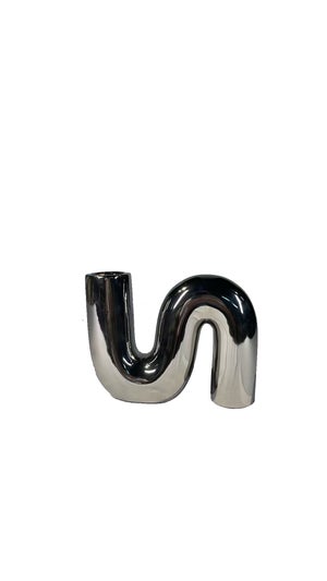 Lampe Pop S, céramique, chromé E27 H20cm