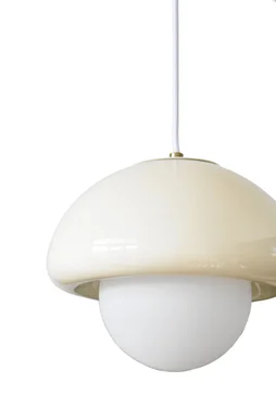 Suspension pop champi ceramique e27 vanille lx france