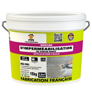 Mortier colle d'imperméabilisation 15kg, gris, PRB