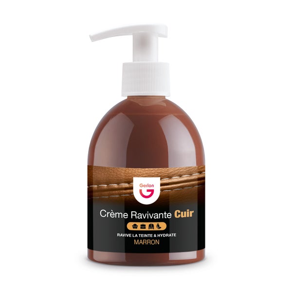 Cire cuir GERLON Crème ravivante marron, 0.25L