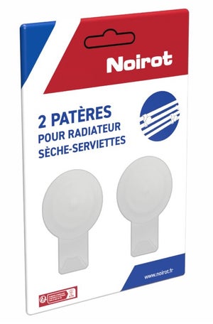 Lot de 2 patères pour sèche-serviettes Flobain/Actibain Noirot