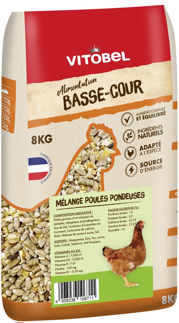 Mélange poule pondeuse vitobel 8kg
