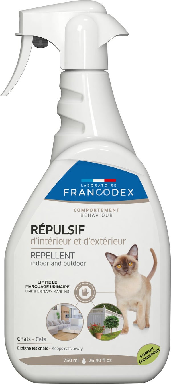 Répulsif chat intérieur & extérieur FRANCODEX 750ml