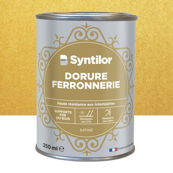 Peinture exterieure fer Ferronnerie SYNTILOR or satine 250ml