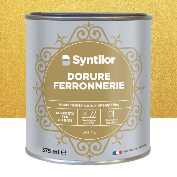 Peinture exterieure fer Ferronnerie SYNTILOR or satine 375ml