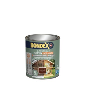 Lasure BONDEX 12 ans chêne fonçé satiné 1L