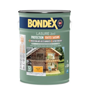 Lasure BONDEX 12 ans chêne doré satiné 5L