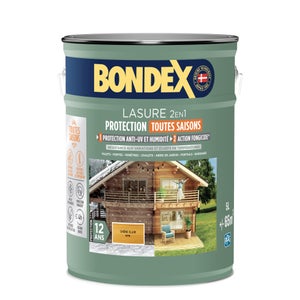 Lasure BONDEX 12 ans chêne clair satiné 5L