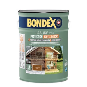 Lasure BONDEX 12 ans chêne fonçé satiné 5L
