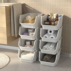 Tour de rangement 4 bacs FLY TOWER gris anthracite, SUNDIS