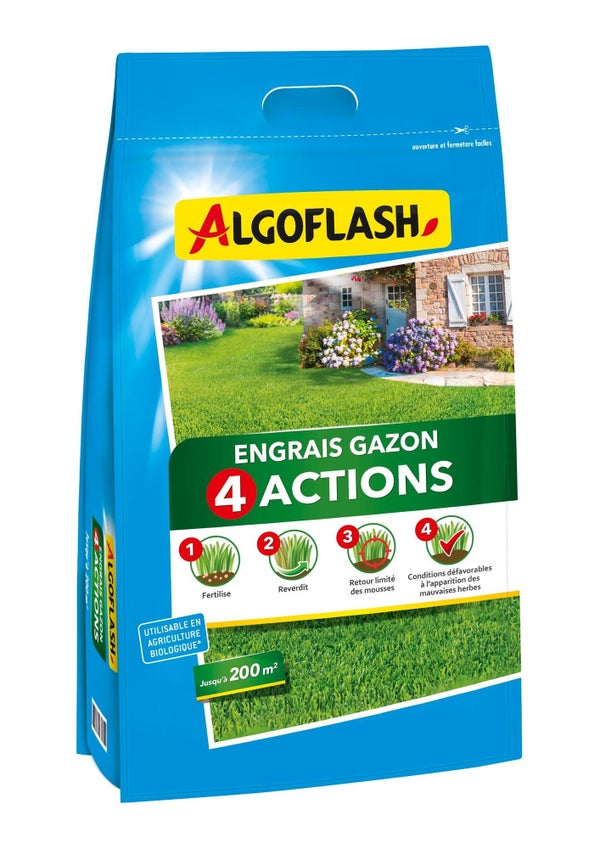 Engrais pelouse 4 actions, 10kg