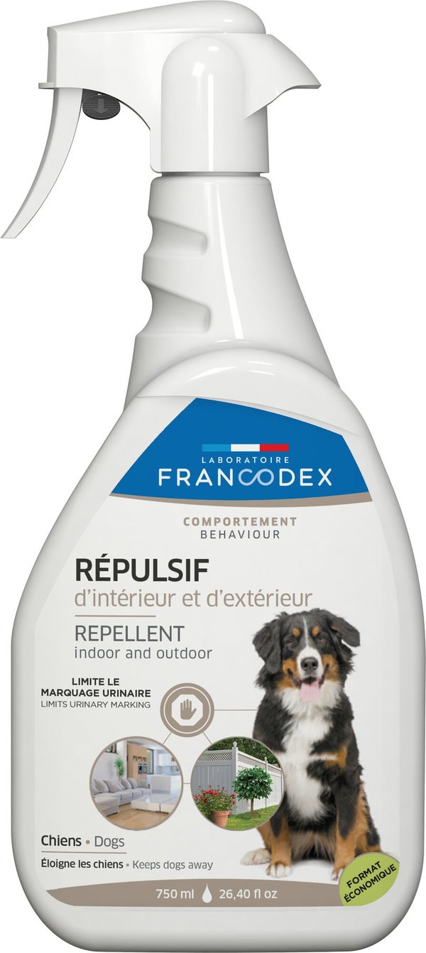 Répulsif chien intérieur & extèrieur FRANCODEX 750ml