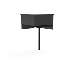 Support d'angle en acier noir FORGE ADOUR
